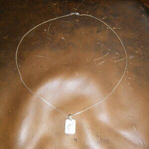 Women's Sterling Silver Long Thin Necklace w/ Small Greek Archer Pendant